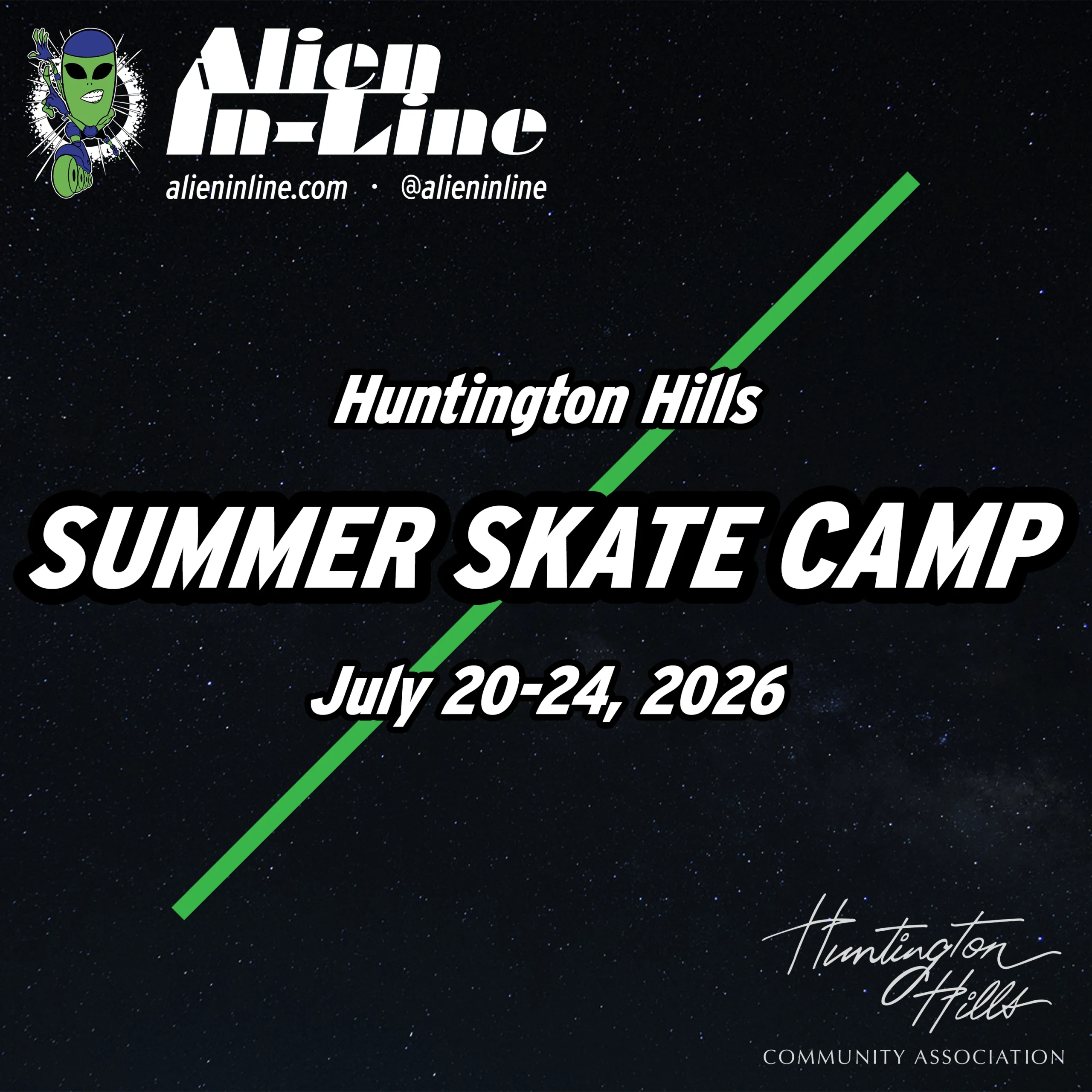 Huntington Hills Summer Skate Camp July 15-19, 2024